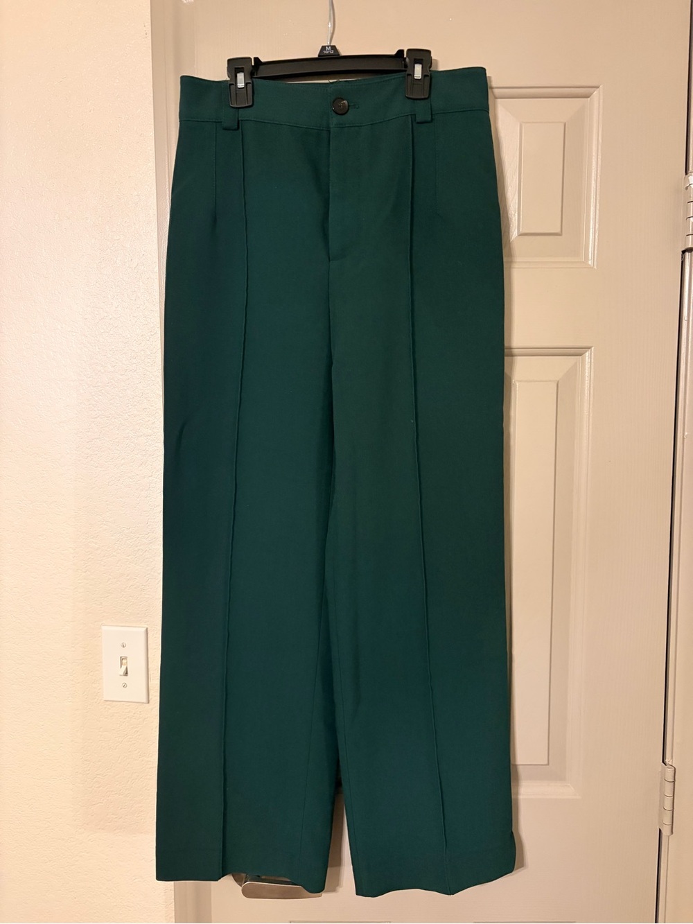 Zara Emerald Green Boot-Cut Trousers